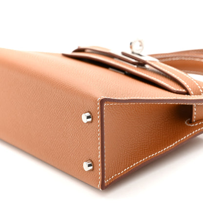 Hermes Epsom Mini Kelly Sellier 20 Gold 10 of 12