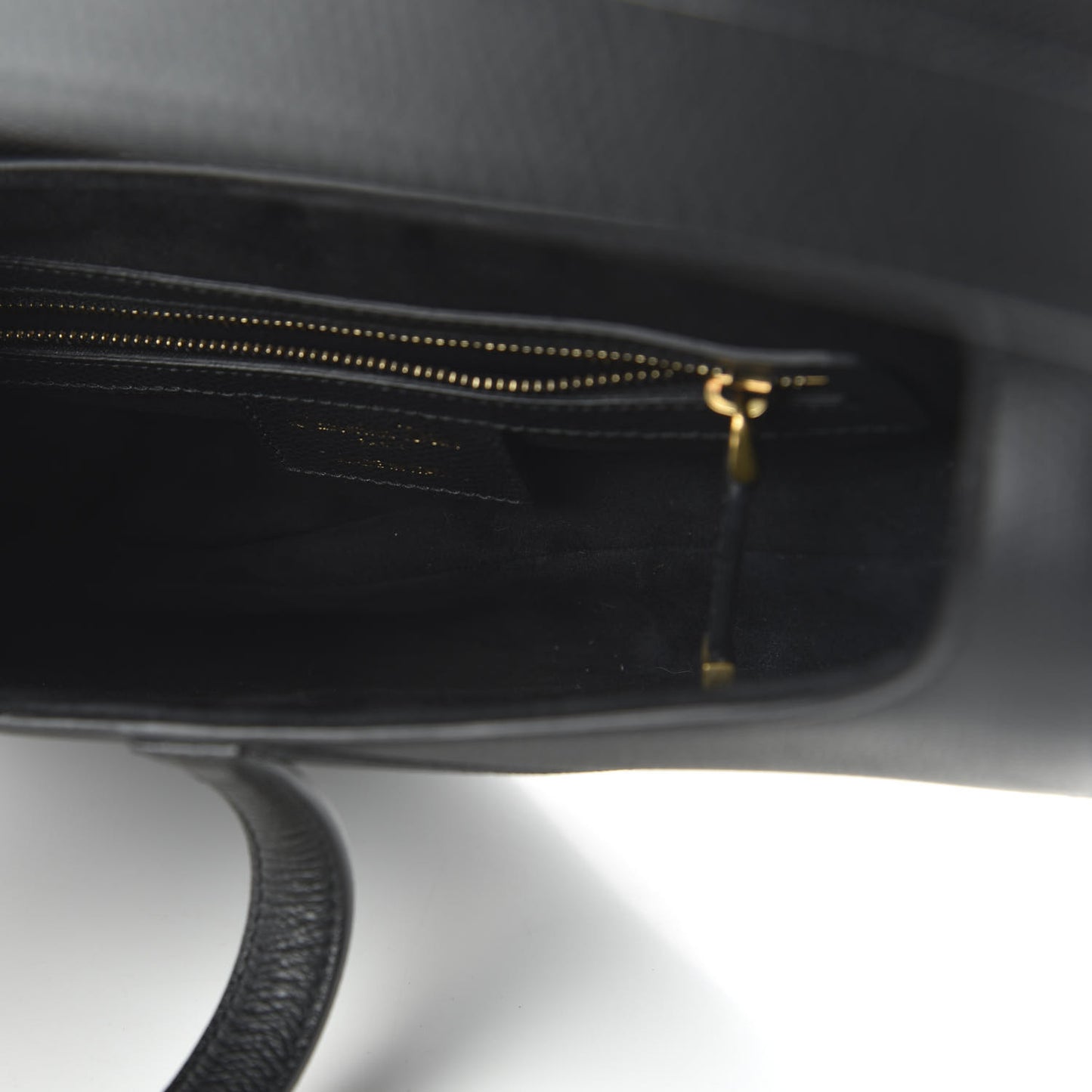 Grained Calfskin Saddle Bag Black