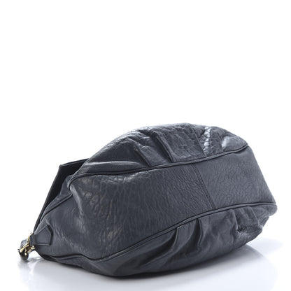 Fendi Crinkled Lambskin Mia Shoulder Flap Navy 4 of 15