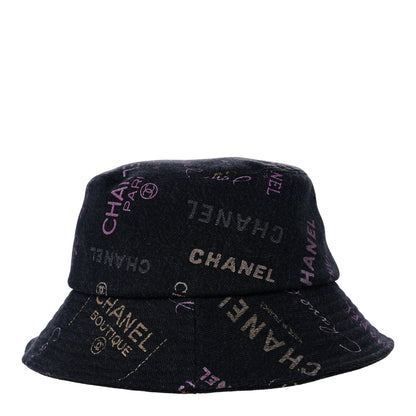 Chanel Denim Mood Cloche Bucket Hat S Black 2 of 6
