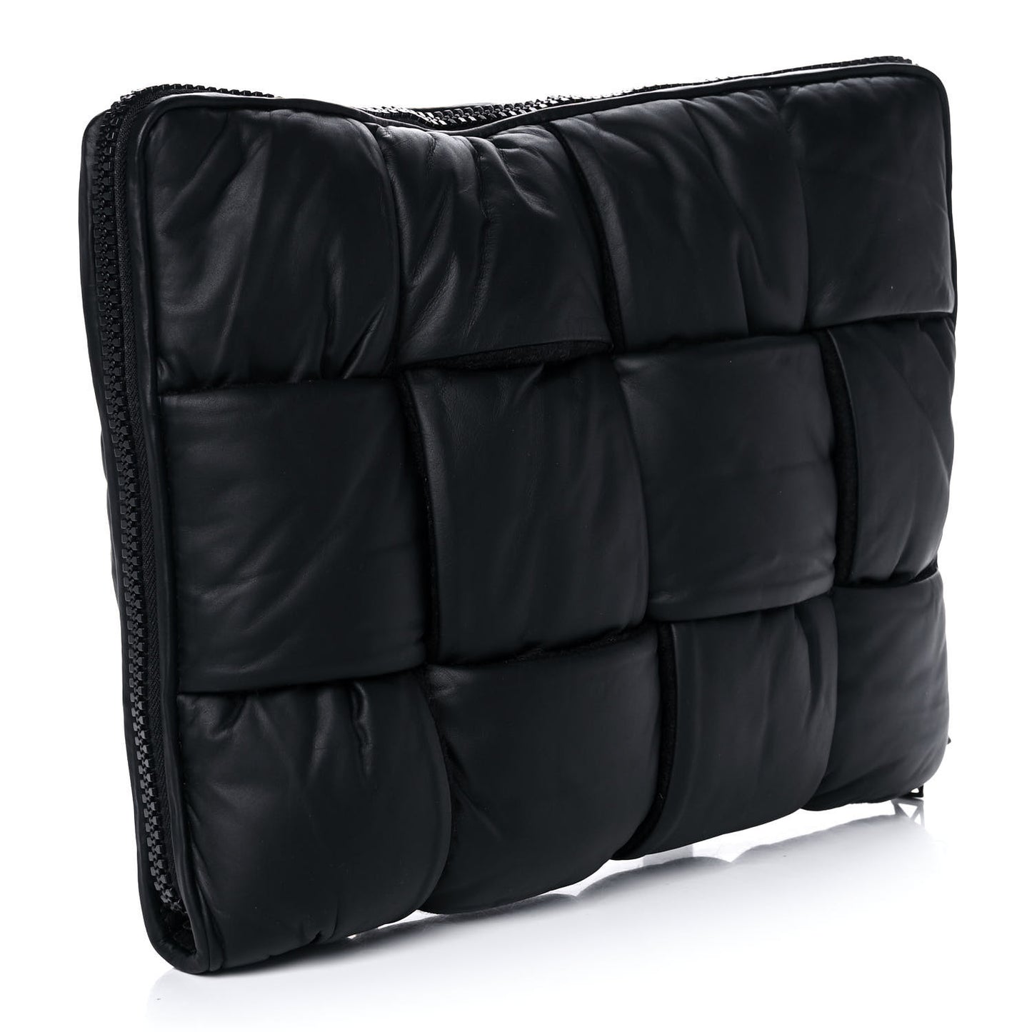 Calfskin Maxi Intrecciato Puffy Laptop Pouch Camping