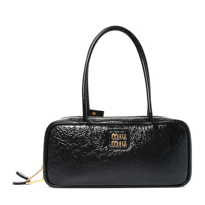Miu Miu Naplak Patent Small Beau Top Handle Bag Black 1 of 9