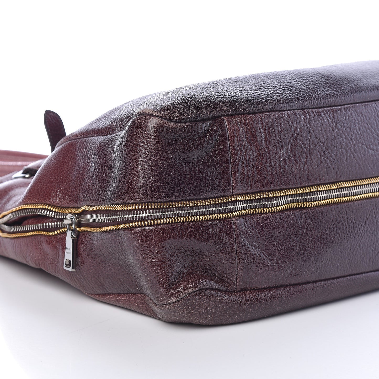 Cervo Lux Ombre Zippered Tote Lampone