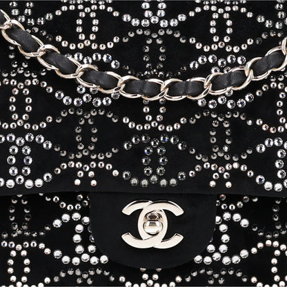 Chanel Velvet Crystal Medium Double Flap Black 8 of 11