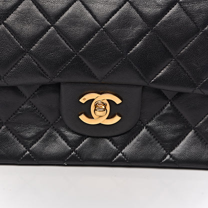 Chanel Lambskin Quilted Medium Double Flap Black 13 of 13