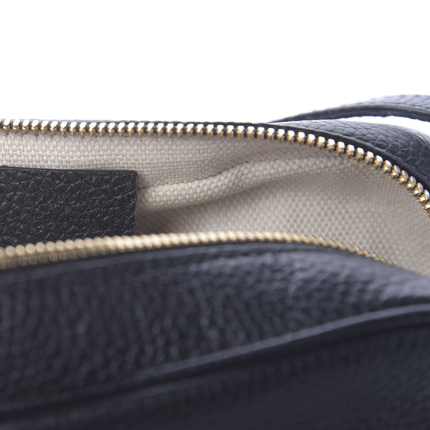 Pebbled Calfskin Small Soho Disco Bag Black