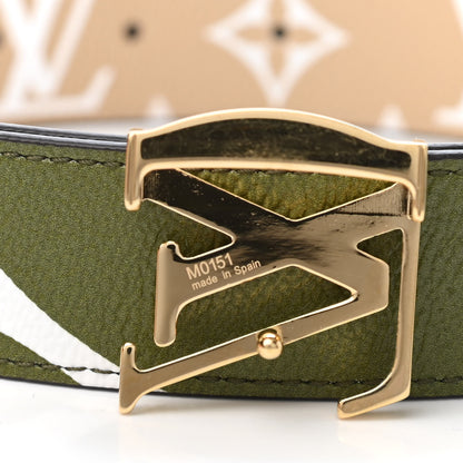 Louis Vuitton Monogram Giant 30mm LV Initiales Reversible Belt 90 36 Kaki Beige 4 of 4