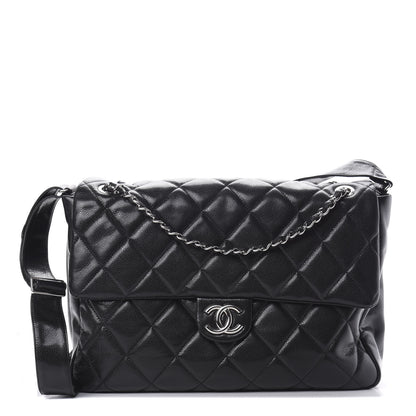 Chanel Glazed Caviar Large Nature Flap Bag Black 1 of 11