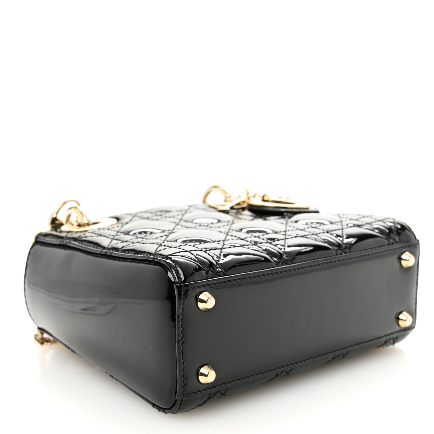 Christian Dior Patent Cannage Mini Lady Dior Black 4 of 10