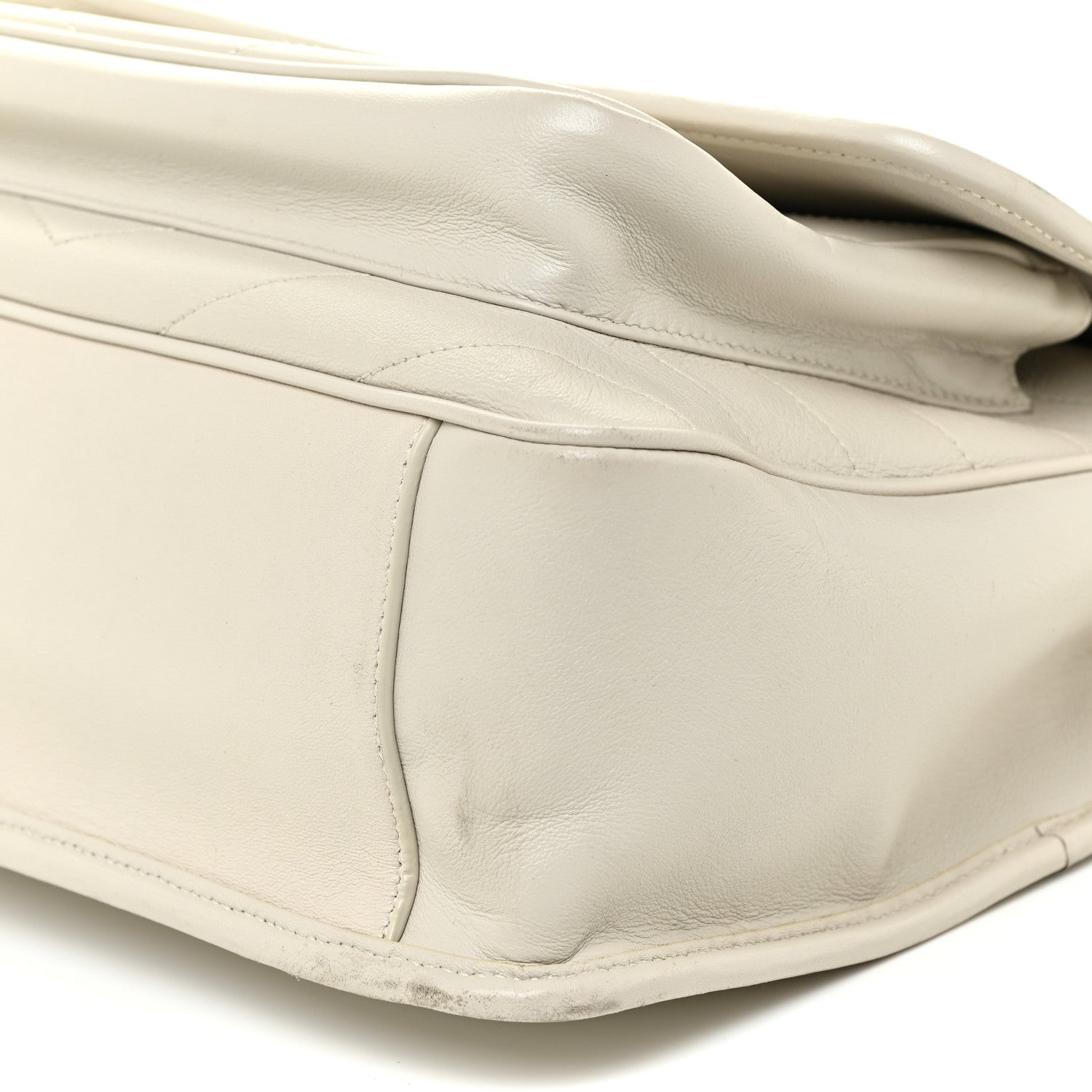 Saint Laurent Lambskin Matelasse Monogram Medium Niki Chain Satchel Ivory 10 of 19