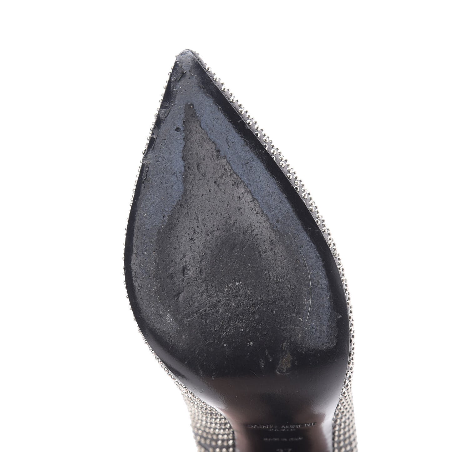 Calfskin Paris Micro Studded 110 Thorn Pumps 37 Black