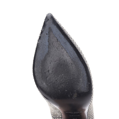 Saint Laurent Calfskin Paris Micro Studded 110 Thorn Pumps 37 Black 9 of 11