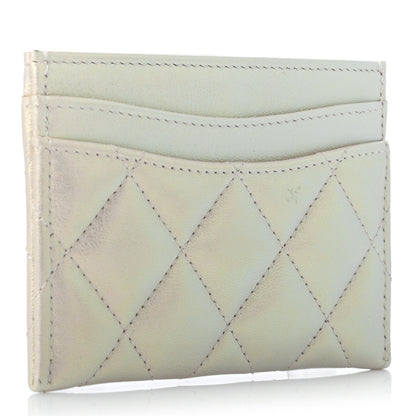 Chanel Iridescent Lambskin Quilted Card Holder Ivory 3 of 8