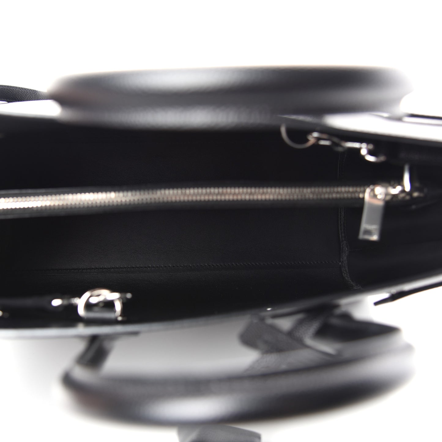 Grained Calfskin Small Sac De Jour Black