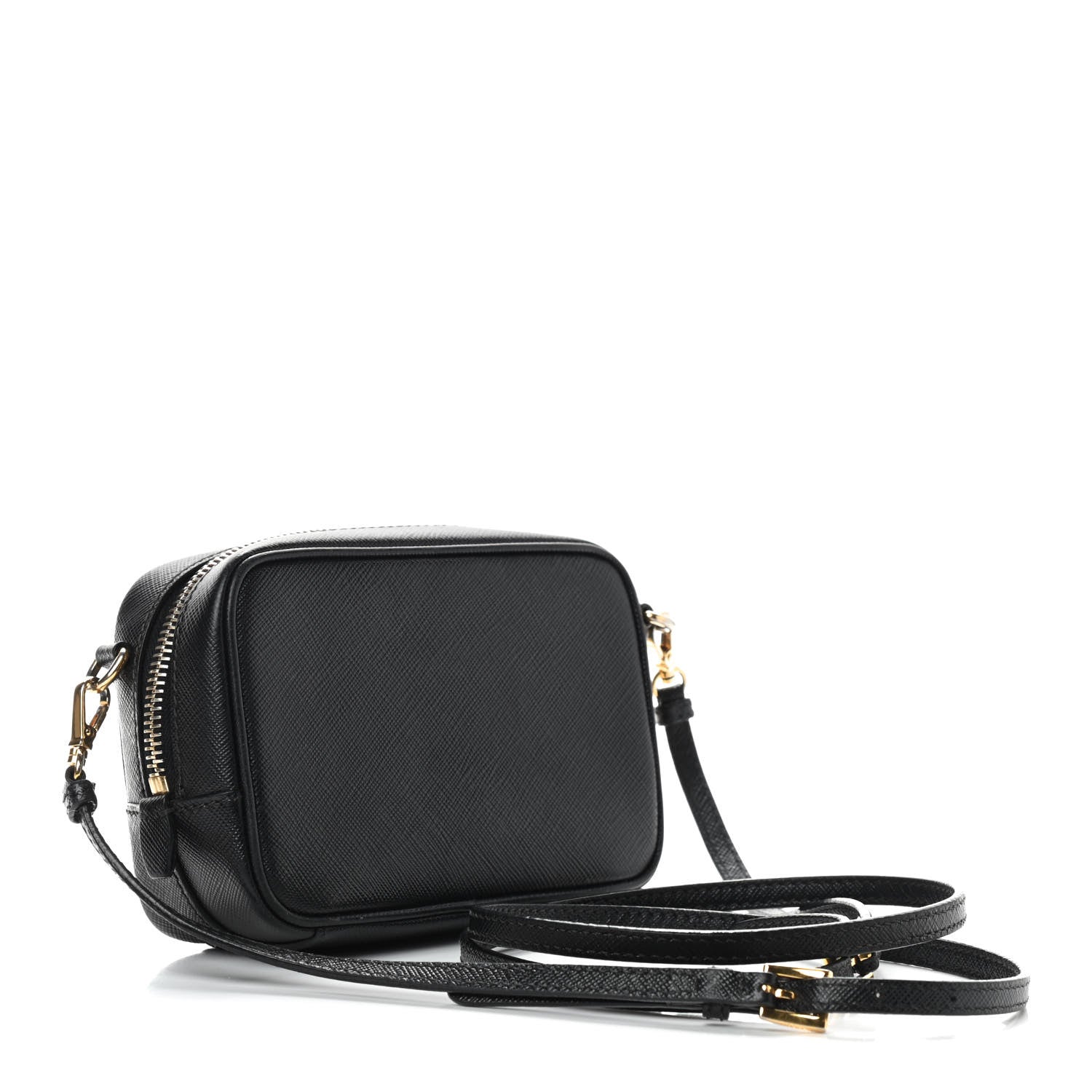 Prada Saffiano Lux Small Camera Crossbody Bag Black 3 of 10