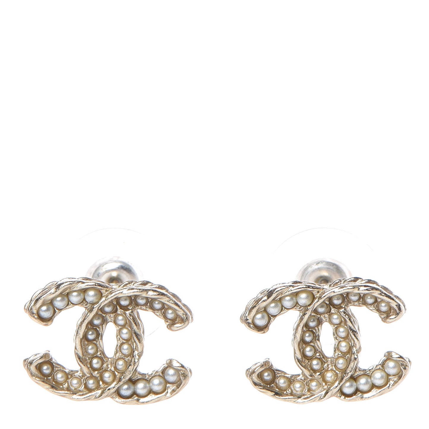 Pearl CC Earrings Gold
