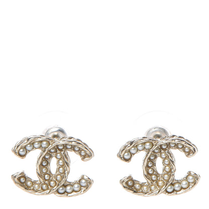 Chanel Pearl CC Earrings Gold 1 of 4