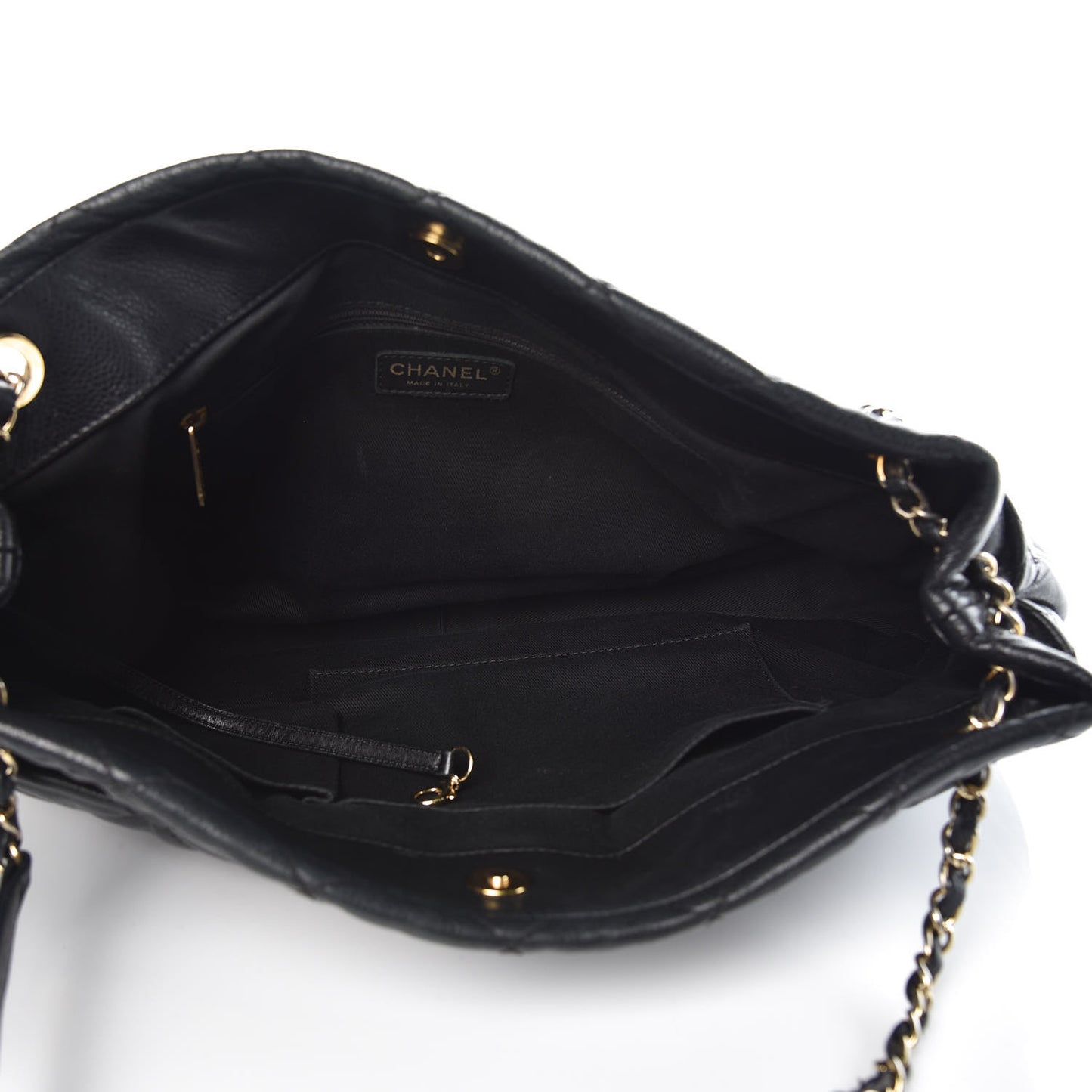 Caviar Quilted Timeless CC Soft Tote Black