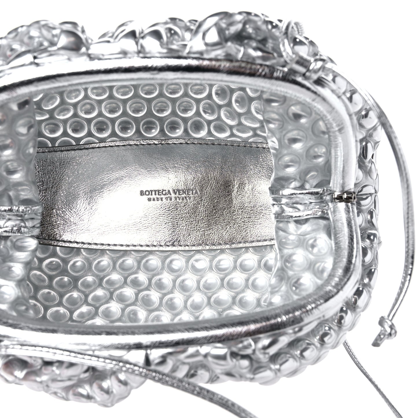 Metallic Fabric Bubble Wrap The Mini Pouch Silver