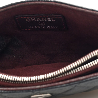 Chanel Caviar Quilted Mini Phone Holder Clutch Black 9 of 16