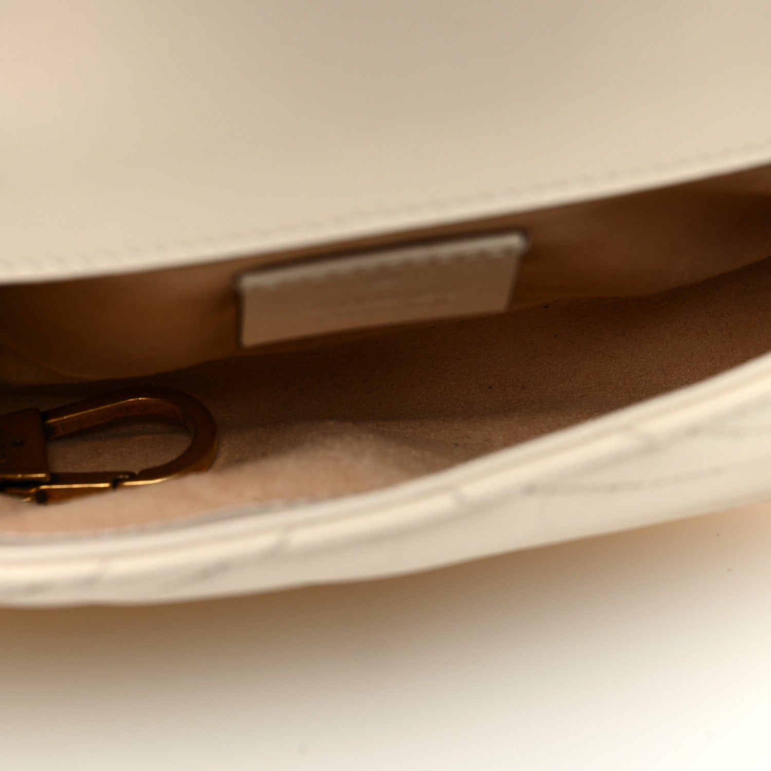 Gucci Calfskin Matelasse Super Mini GG Marmont Shoulder Bag White 5 of 9