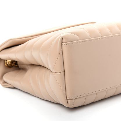 Saint Laurent Calfskin Y Quilted Monogram Medium Loulou Chain Satchel Dark Beige 6 of 9