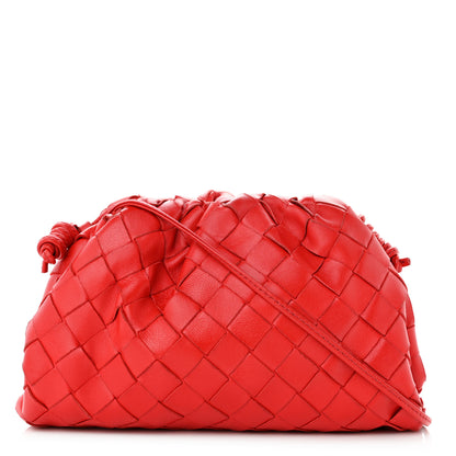Bottega Veneta Nappa Intrecciato The Mini Pouch Bright Red 1 of 12