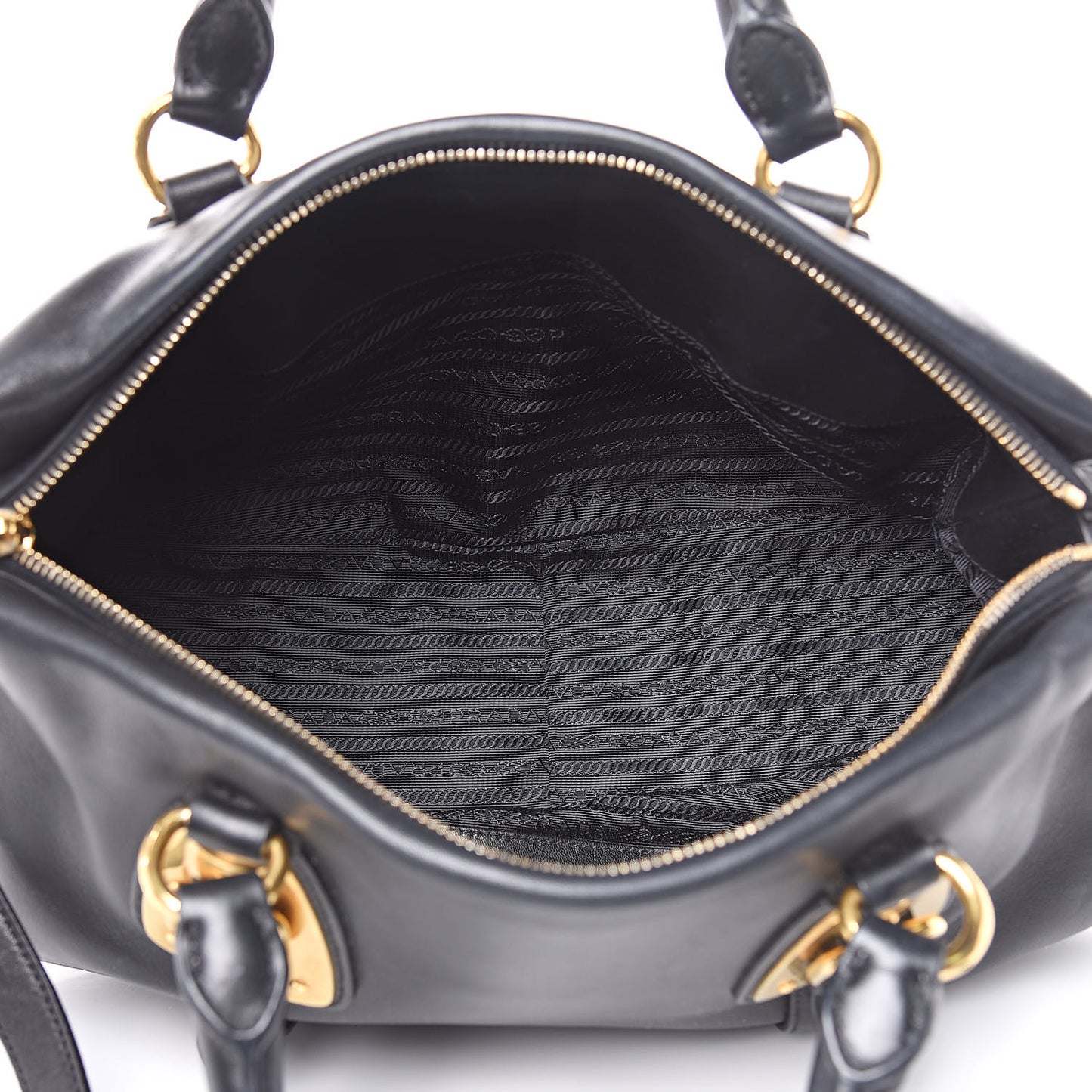 Soft Calf Shopping Satchel Black