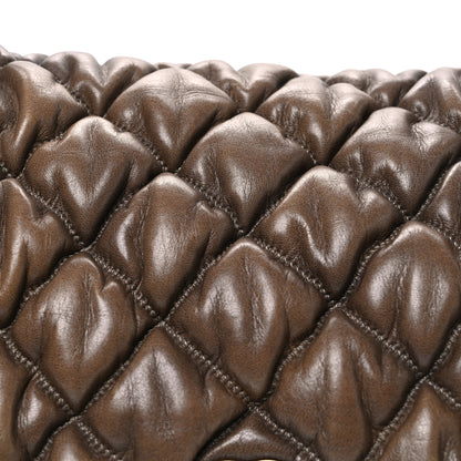 Chanel Calfskin Bubble Quilt Accordion Flap Brown 8 of 10
