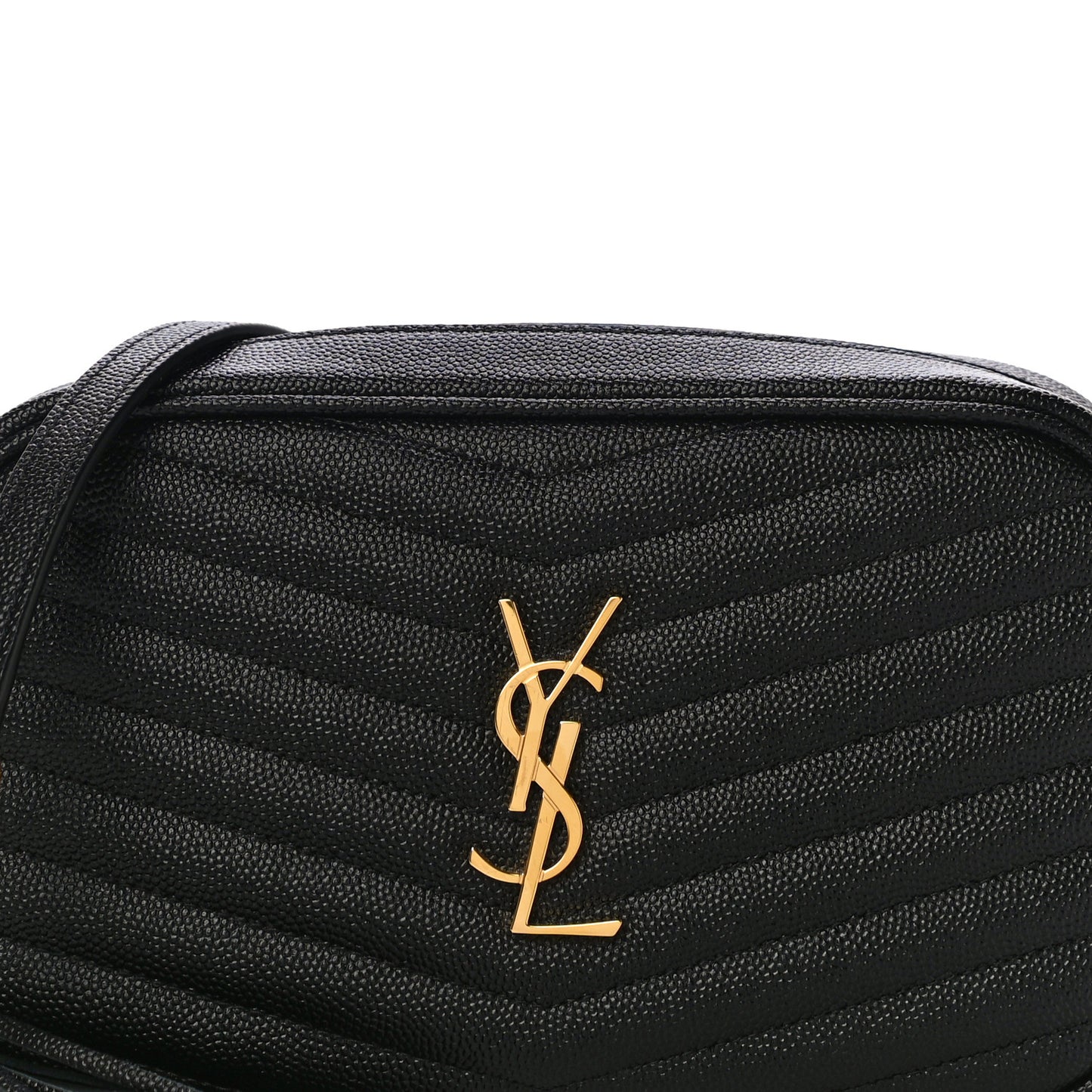 Grain De Poudre Matelasse Monogram Mini Lou Camera Bag Black