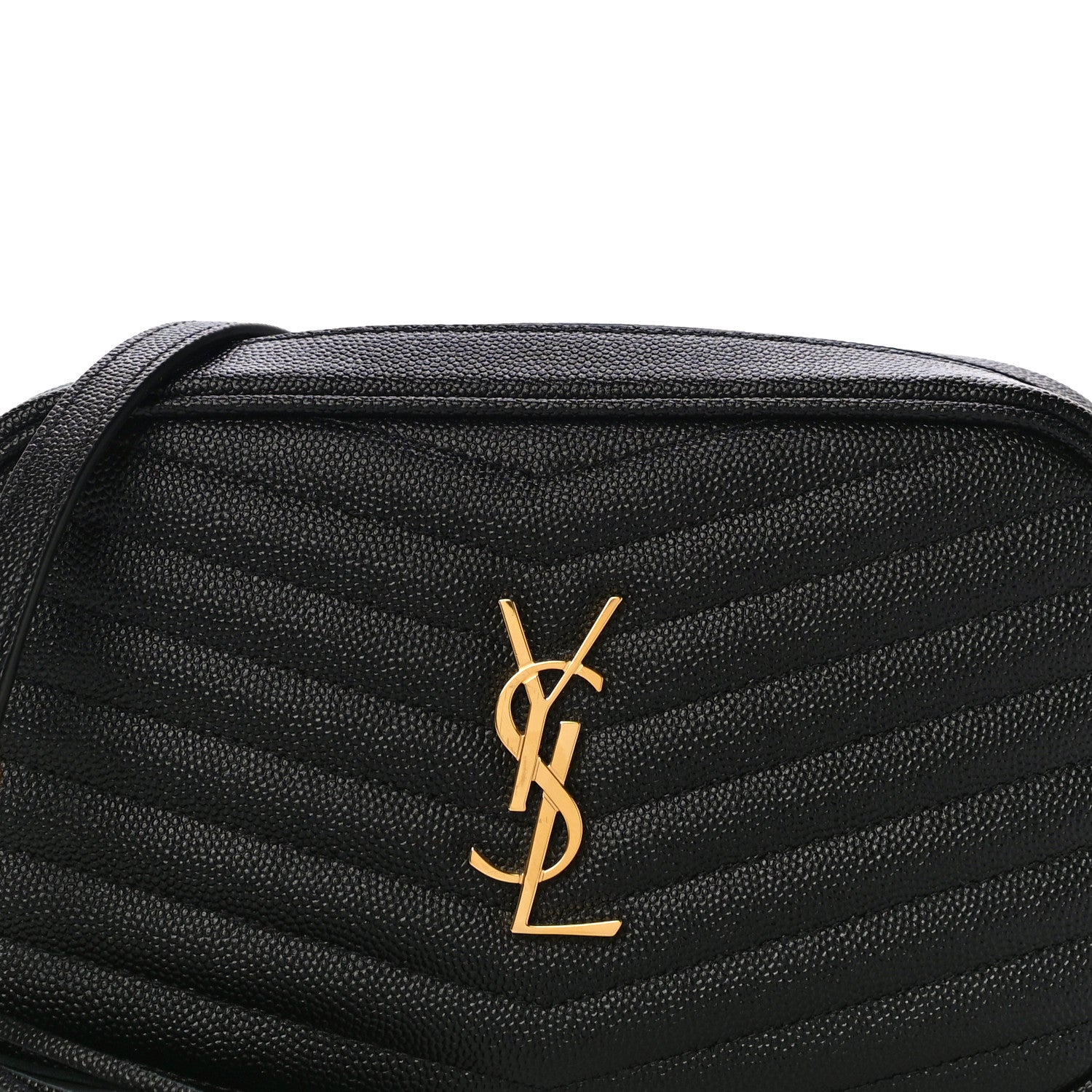Saint Laurent Grain De Poudre Matelasse Monogram Mini Lou Camera Bag Black 8 of 10