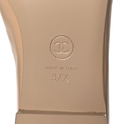 Chanel Lambskin CC Loafers 37.5 Beige 6 of 9