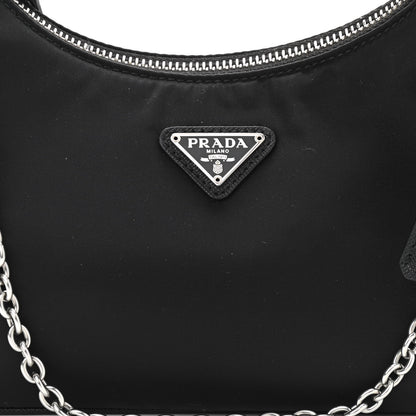 Prada Nylon Re-Edition 2005 Shoulder Bag Black 9 of 11
