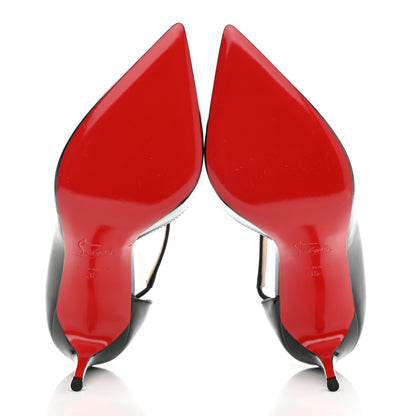 Christian Louboutin Patent Jumping Cross 85 Pumps 35 Black 5 of 8