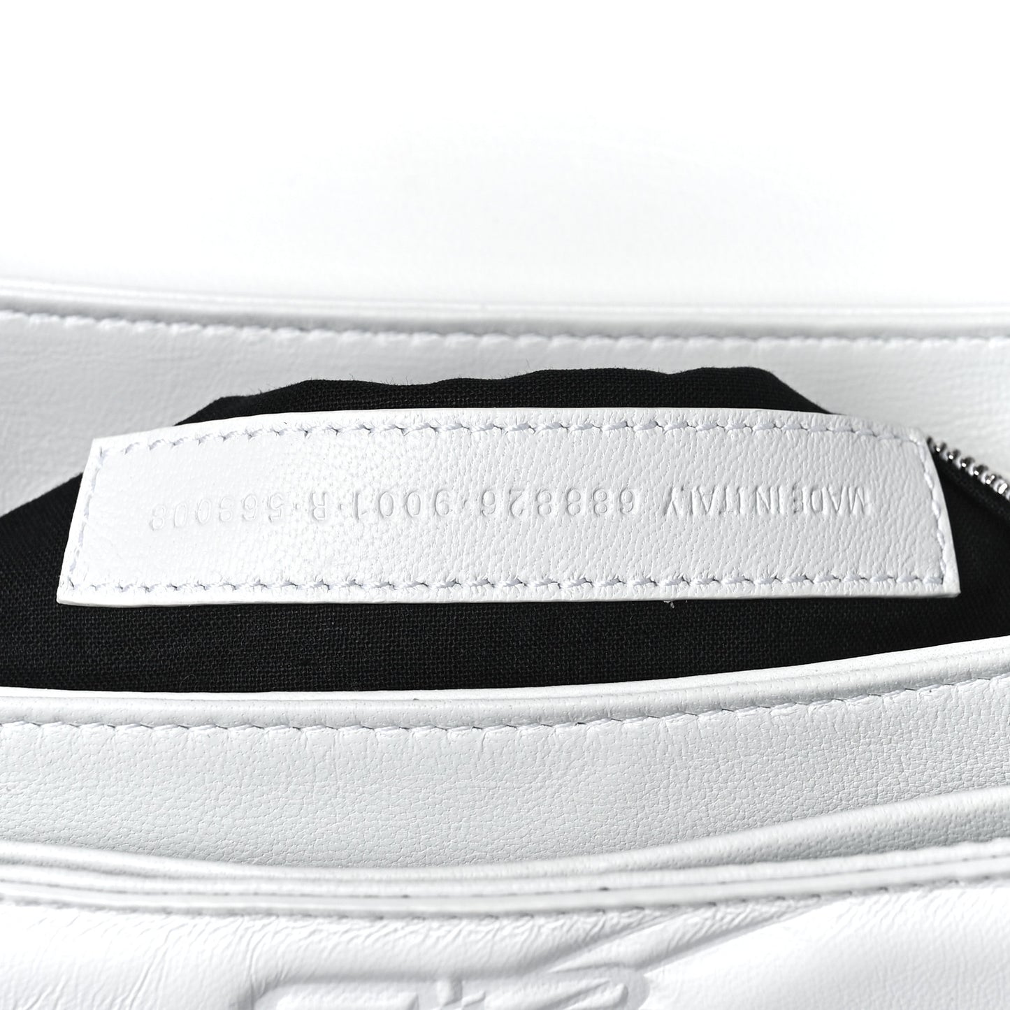 Nappa BB Monogram Embossed Medium Triplet Bag White
