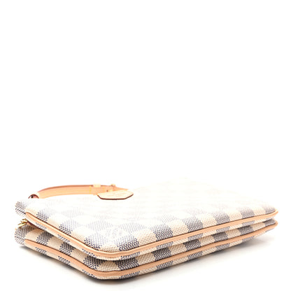 Louis Vuitton Damier Azur Double Zip Pochette 4 of 10