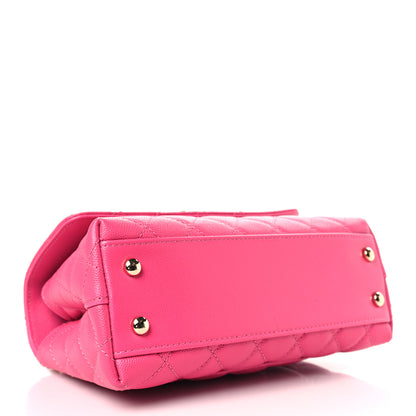 Chanel Caviar Quilted Mini Coco Handle Flap Rose 3 of 8