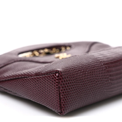 Chanel Lizard Embossed Calfskin Quilted Nano 31 Shopping Bag Burgundy 9 of 11