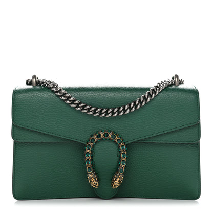 Gucci Pebbled Calfskin Small Dionysus Shoulder Bag Emerald 1 of 12