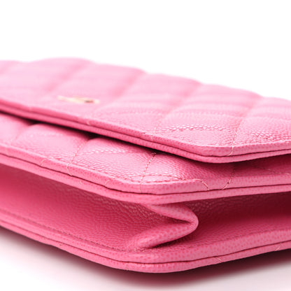 Chanel Caviar Quilted Wallet On Chain WOC Pink 11 of 12
