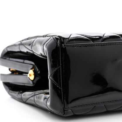 Chanel Patent Quilted Frame Evening Bag Black 10 of 12