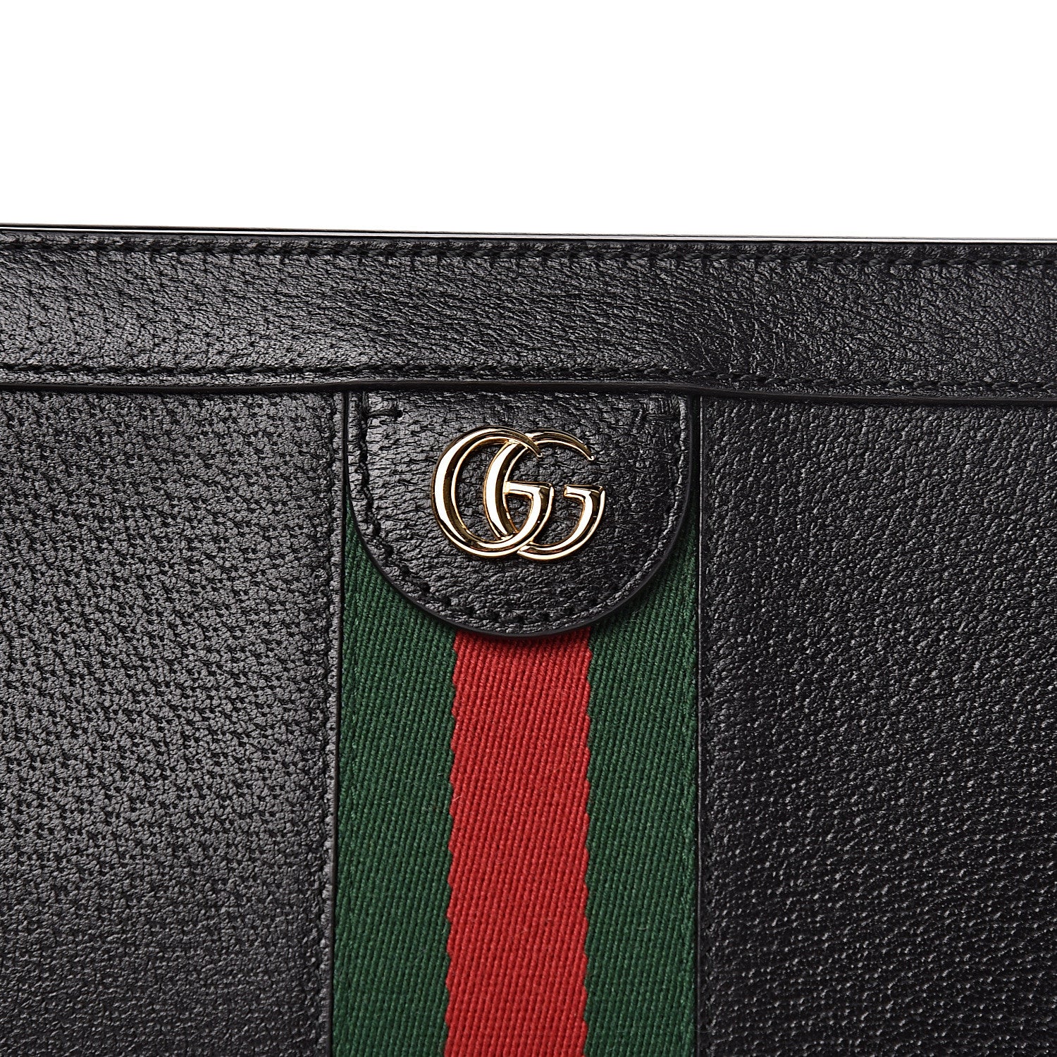 Gucci Calfskin GG Web Small Ophidia Chain Shoulder Bag Black 10 of 10