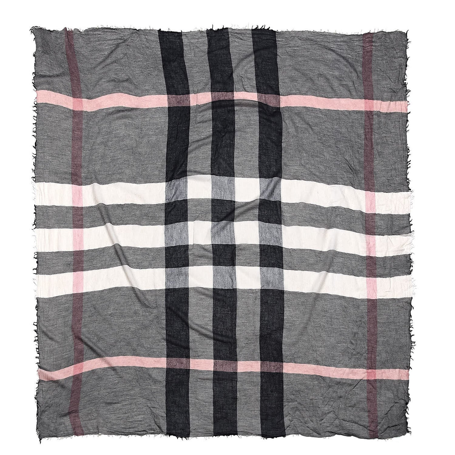 Burberry Modal Wool Giant Check Scarf Dark Trench 1 of 3