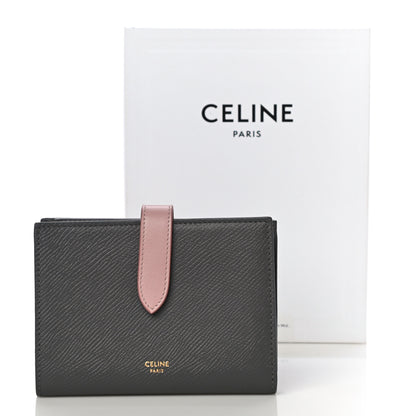 Celine Grained Calfskin Medium Multifunction Strap Wallet Grey Vintage Pink 11 of 11