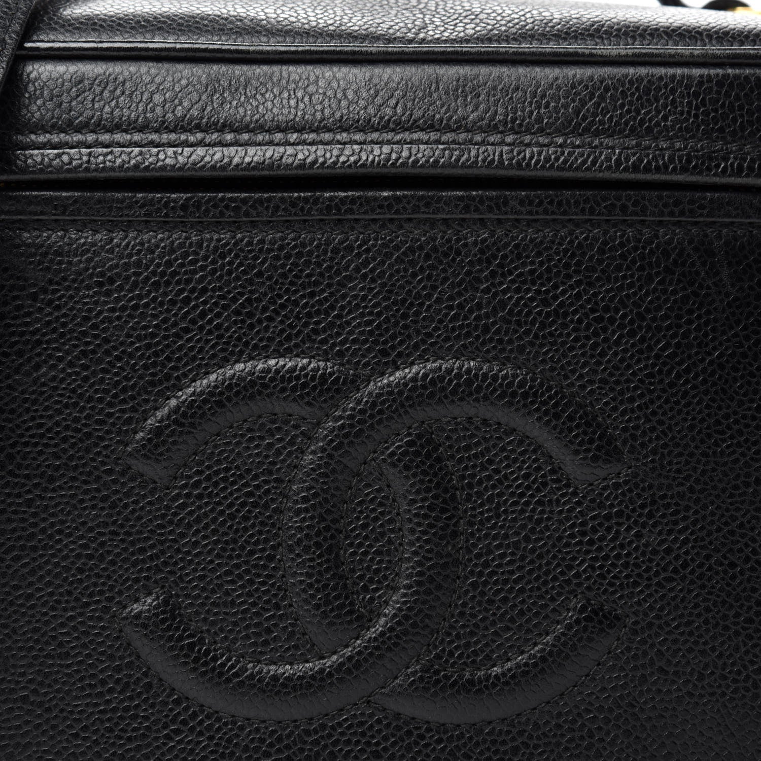 Chanel Caviar CC Vanity Train Case Black 10 of 10