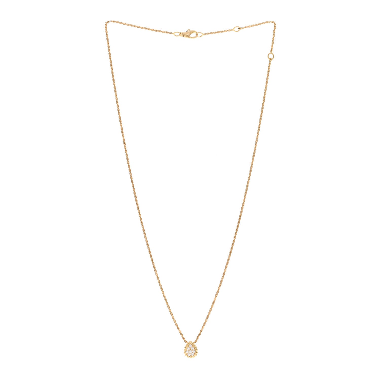 Boucheron 18K Yellow Gold Diamond XS Serpent Boheme Necklace 4 of 5