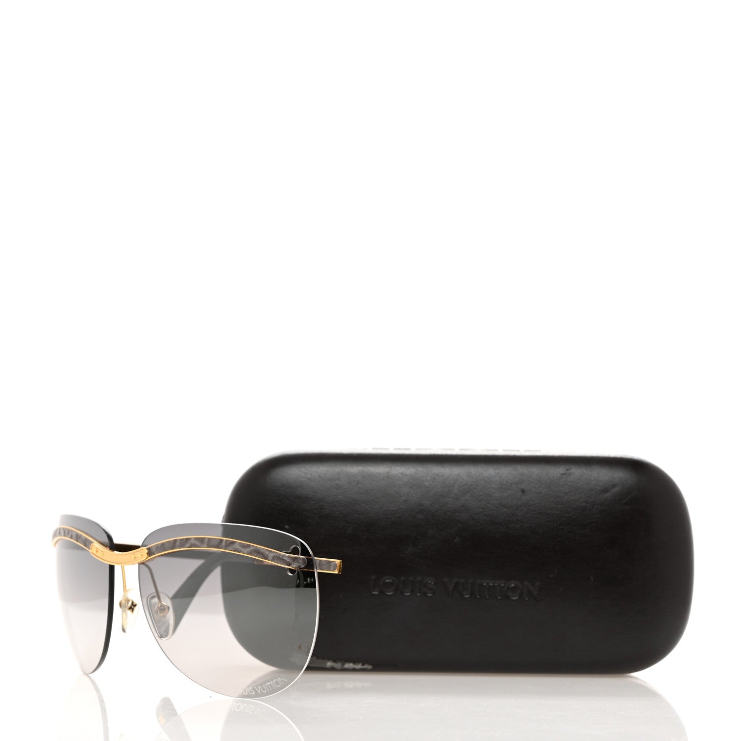 Louis Vuitton Metal Rimless Sunglasses Z0223U Gold 8 of 8