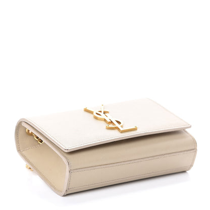 Saint Laurent Grain De Poudre Small Monogram Kate Satchel Nude Powder 4 of 9