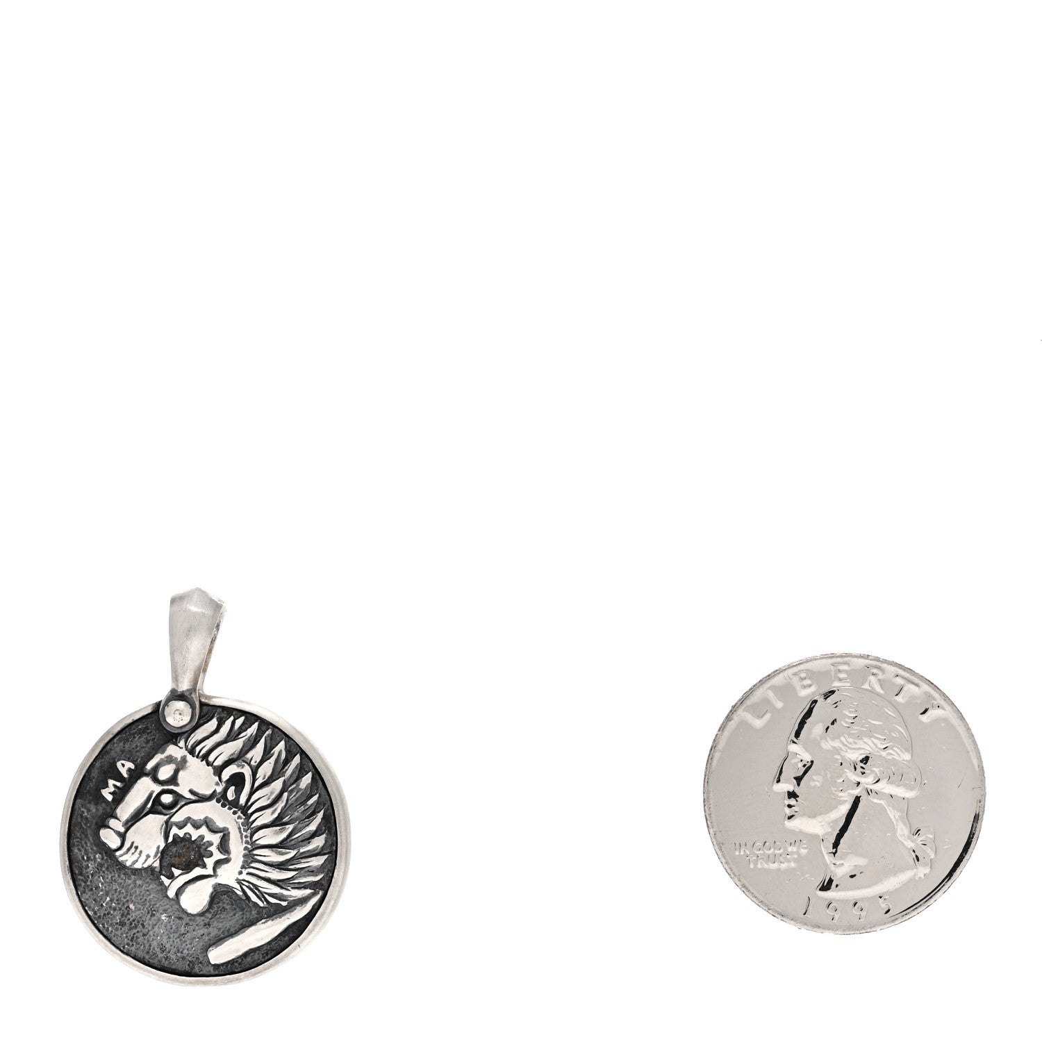 David Yurman Sterling Silver Petrvs Lion Amulet Pendant 2 of 3
