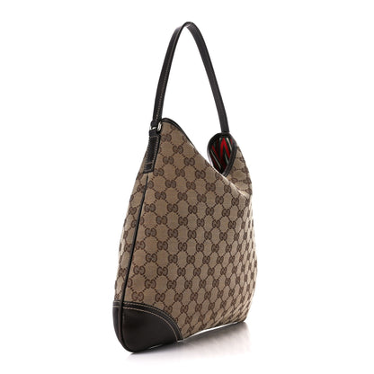 Gucci Monogram Medium New Britt Hobo Dark Brown 3 of 11